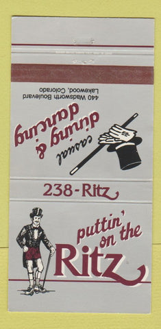 Matchbook Cover - Puttin' on the Ritz Lakewood Colorado 30 Strike