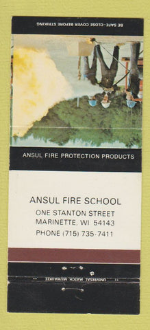 Matchbook Cover - Ansul Fire School Marinette WI 30 Strike