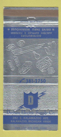 Matchbook Cover - Dunham Electric Supply Kalamazoo MI 30 Strike