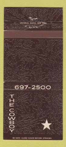 Matchbook Cover - The Cowboy New York City Dallas Cowboys football 30 Strike