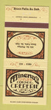 Matchbook Cover - Minervas Conerner Creperie Sioux Falls SD 30 Strike