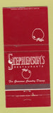 Matchbook Cover - Stephenson's Restaurants Kansas City Jane MO 30 Strike