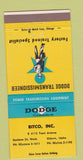 Matchbook Cover - Dodge Transmission Bitco Spokane Osburn ID 30 Strike