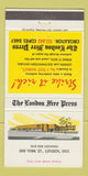 Matchbook Cover - London Free Press Newspaper London ON 30 Strike