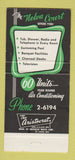 Matchbook Cover - Nelva Court Motel Meridian MS 30 Strike