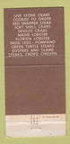 Matchbook Cover - Lighthouse Restaurant Miami Beach FL crab 30 Strike