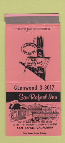 Matchbook Cover - San Rafael Inn CA 30 Strike