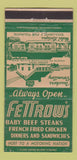 Matchbook Cover - Fettrow's Restaurant OH WEAR 30 Strike