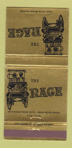 Matchbook Cover - The Rage Los Angeles CA 30 Strike