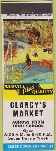 Matchbook Cover - Clancy's Market NO TOWN