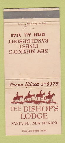 Matchbook Cover - Bishop's Lodge Santa Fe NM WEAR 30 Strike