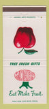 Matchbook Cover - Mohr Orchards Apples Fogelsville PA 30 Strike