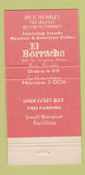 Matchbook Cover - El Borracho Mexican Food Reno NV 30 Strike