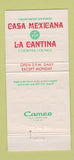 Matchbook Cover - Casa Mexicana Mexican Seattle WA 30 Strike