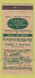 Matchbook Cover - Old Heidelberg Swiftwater PA WEAR 30 Strike