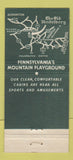 Matchbook Cover - Old Heidelberg Swiftwater PA WEAR 30 Strike