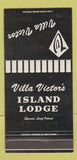Matchbook Cover - Villa Victor's Island Lodge Syosset LI NY SAMPLE 30 Strike