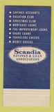 Matchbook Cover - Scandia Savings Loan Des Moines IA SAMPLE 30 Strike