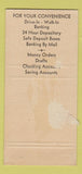 Matchbook Cover - Escanaba National Bank MI SAMPLE 30 Strike