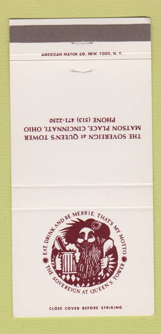 Matchbook Cover - The Sovereign Queen's Tower Cincinnati OH 30 Strike