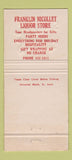 Matchbook Cover - Franklin Nicollet Liquor Store Christmas 30 Strike