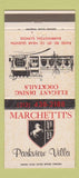 Matchbook Cover - Marchetti's Parkview Villa Barrington IL 30 Strike