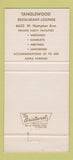 Matchbook Cover - Tanglewood Restaurant Milwaukee WI 30 Strike