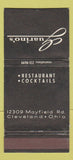 Matchbook Cover - Guarino's Restaurant Cleveland OH 30 Strike