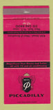 Matchbook Cover - Hotel Piccadilly New York City 30 Strike