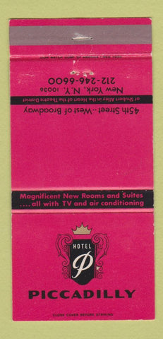 Matchbook Cover - Hotel Piccadilly New York City 30 Strike