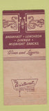 Matchbook Cover - Sid Hartfield's Restaurant Atlantic City NJ 30 Strike