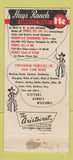 Matchbook Cover - Hays Ranch Kerrville KS Aberdeen Angus 30 Strike