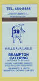 Matchbook Cover - Brampton Catering ON 30 Strike