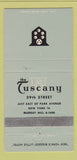 Matchbook Cover - The Tuscany Hotel New York City 30 Strike