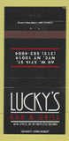 Matchbook Cover - Lucky's Bar and Grill New York City 30 Strike