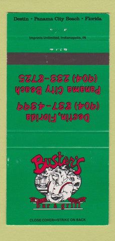 Matchbook Cover - Buster's Bar Grill Destin Panama City Beach FL 30 Strike
