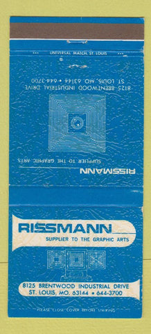 Matchbook Cover - Rissmann Graphic Arts Supply St Louis MO 30 Strike