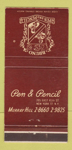 Matchbook Cover - Pen and Pencil New York City 30 Strike