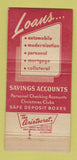Matchbook Cover - River Rouge Savings Bank MI WEAR 30 Strike