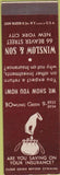 Matchbook Cover - Winslow and Son Insurance SAMPLE New York City