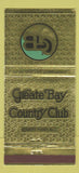 Matchbook Cover - Greate Bay Country Club Somers Point NJ 30 Strike