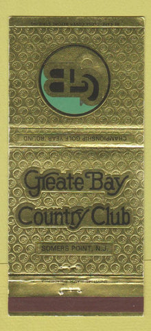 Matchbook Cover - Greate Bay Country Club Somers Point NJ 30 Strike