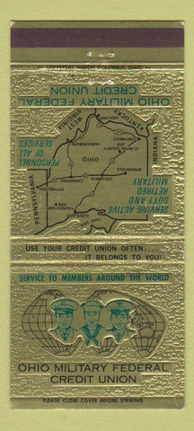 Matchbook Cover - Ohio Military Federal Credit Union OH 30 Strike
