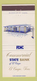 Matchbook Cover - Commercial State Bank El Campo TX 30 Strike