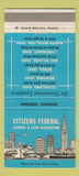 Matchbook Cover - Citizens Federal Savings Cleveland Bedford Berea OH 30 Strike