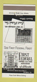 Matchbook Cover - First Federal Savings and Loan Atlanta GA 30 Strike