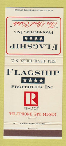 Matchbook Cover - Flagship Properties Real Estate Kill Devil Hills NC 30 Strike