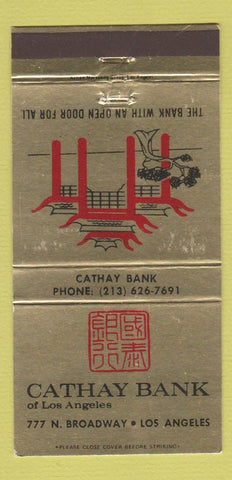 Matchbook Cover - Cathay Bank Los Angeles CA 30 Strike