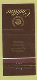 Matchbook Cover - Richard Cadillac Lancaster PA 30 Strike