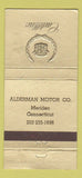 Matchbook Cover - Cadillac Alderman Meriden CT 30 Strike